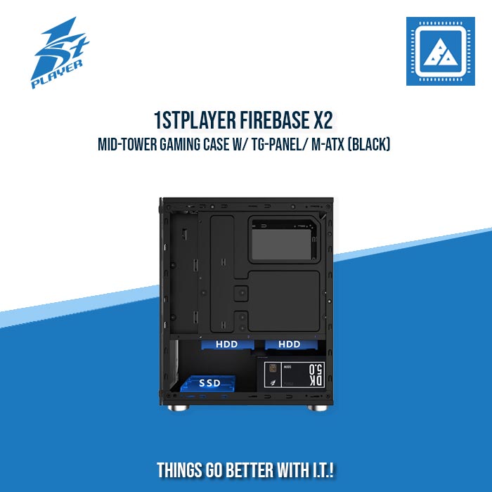1STPLAYER FIREBASE X2 MID-TOWER GAMING CASE W/ TG-PANEL/ M-ATX (BLACK) 1STPLAYER FIREBASE X2 MID-TOWER GAMING CASE W/ TG-PANEL/ M-ATX (BLACK)